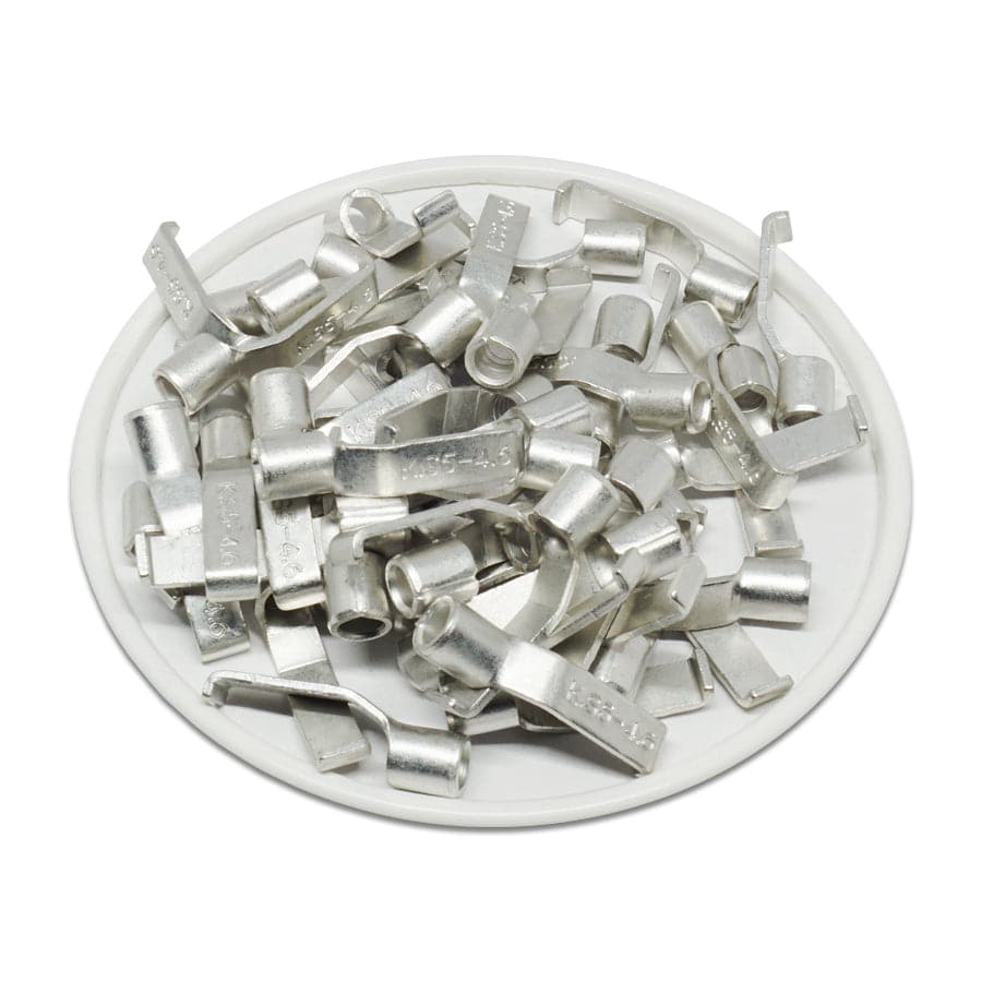 LBNB5-46 - 12 to 10 AWG Non Insulated Lipped Blade Terminals, 3/16" Width, UL Recognized, 50 Pieces