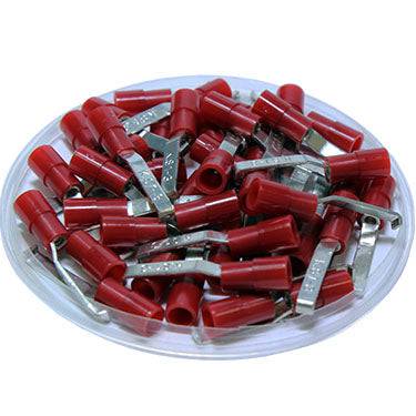 LBNYD1-4.6 - Double Crimp Nylon Insulated Lipped Blade Terminals - 22-16 AWG