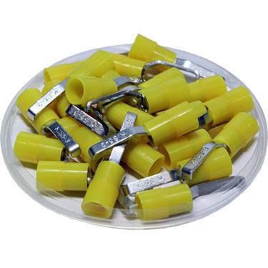 LBNYD5-3 - Double Crimp Nylon Insulated Lipped Blade Terminals - 10-12 AWG