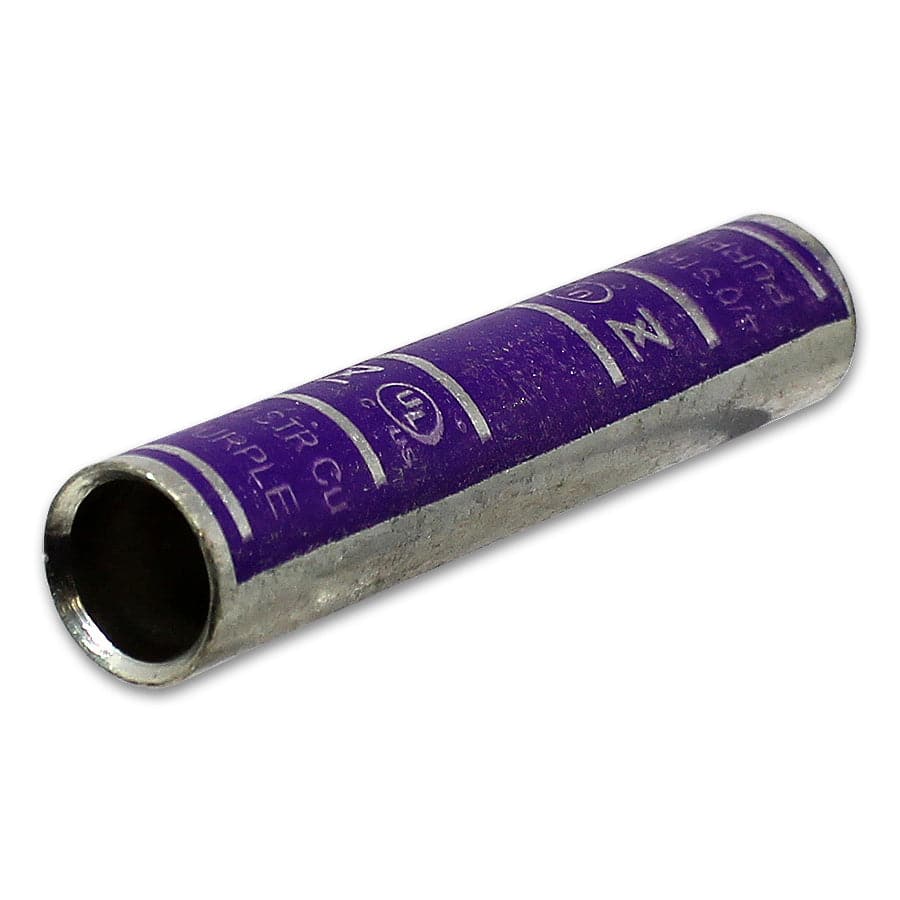 LC40 - 4/0 AWG Copper Compression Splice Connectors, Long Barrel, Purple, 1 Piece