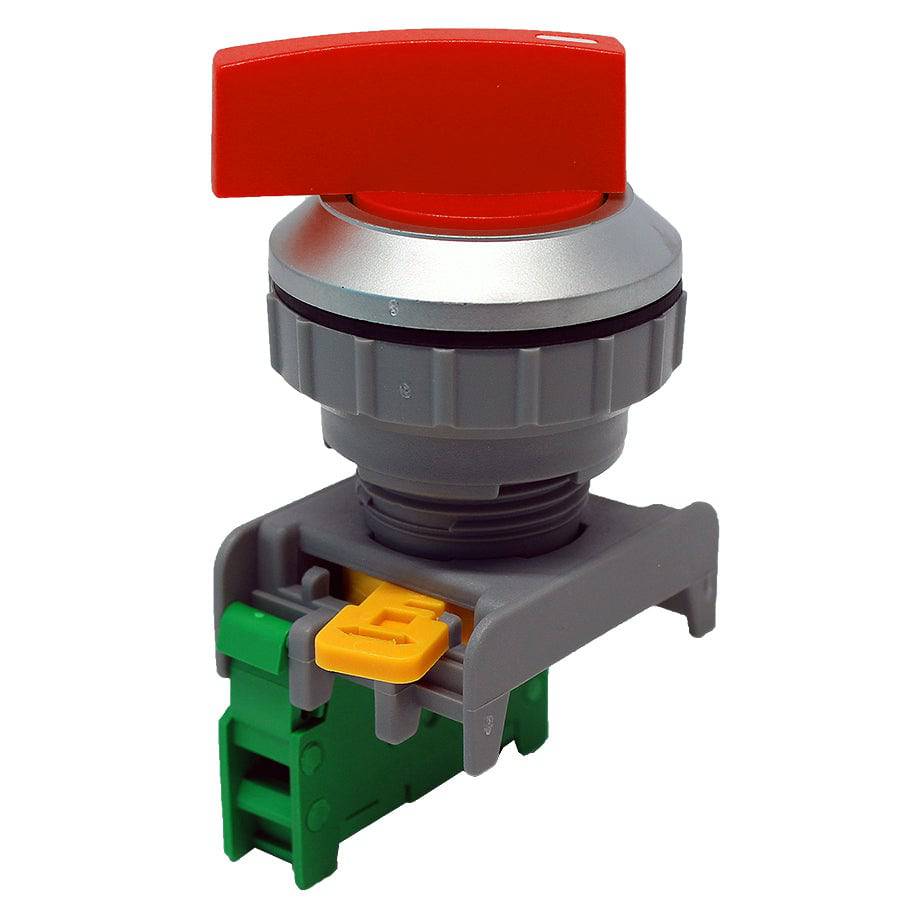 LSS30-1/O-RD - Long Knob Switch - 1 Contact (1/O) - 2 Positions (0-1) - Red