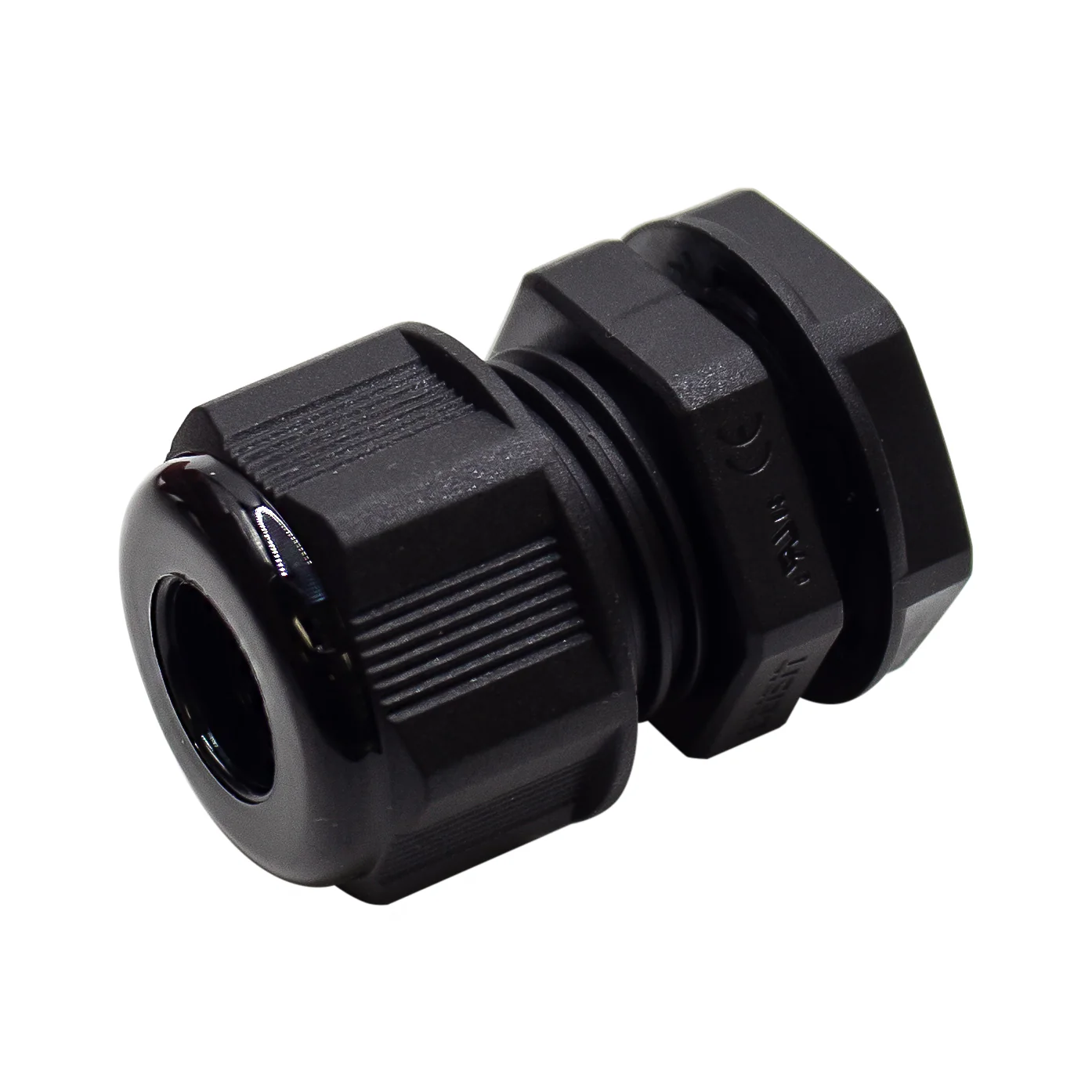 M1608B - M16 x 1.5mm Metric Thread Nylon Cable Gland, Black, Range: 3/16" to 5/16", UL Listed, IP68, IP69K - 1 Piece - Image 2