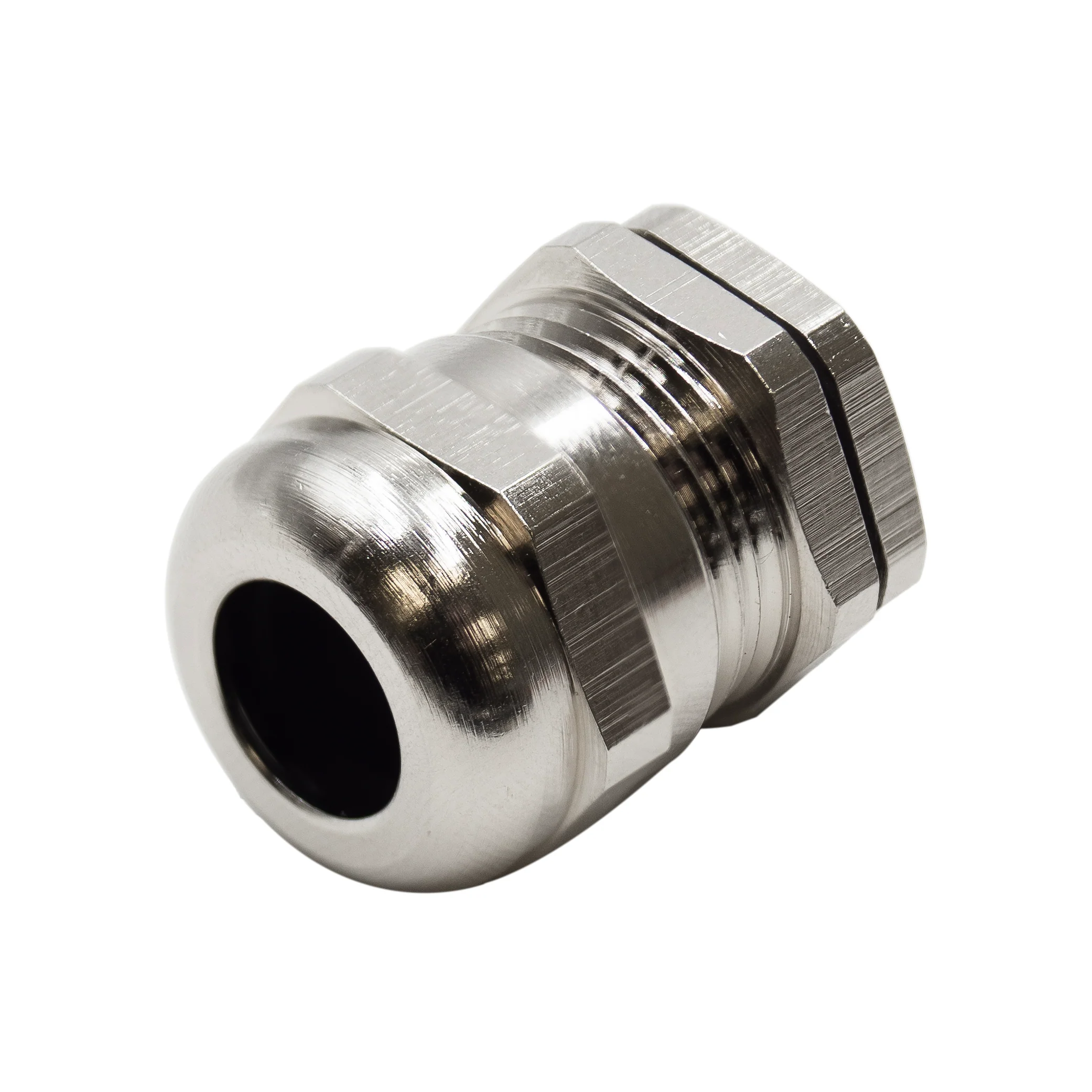 M1610BR - M16 x 1.5mm Metric Thread Plated Brass Cable Gland, Range: 3/16" to 3/8", UL Listed, IP68, IP69K - 1 Piece - Image 2