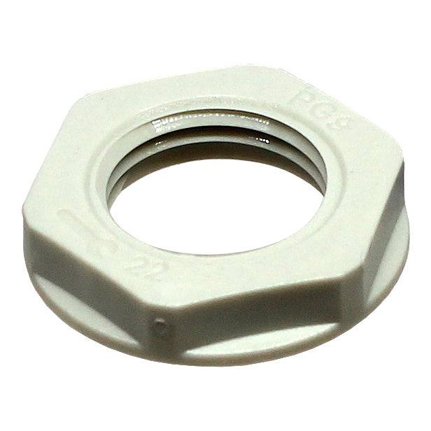 M16BG-LN - M16 Thread Nylon Lock Nut for Metric Cable Glands, Beige, UL Approved, 1 Piece