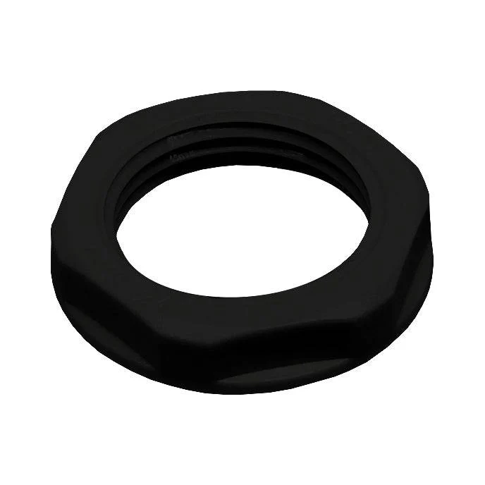 M20B-LN - M20 Thread Nylon Lock Nut for Metric Cable Glands, Black, UL Approved, 1 Piece