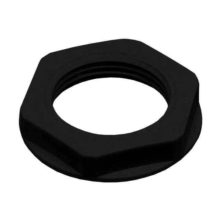M24B-LN - M24 Thread Nylon Lock Nut for Metric Cable Glands, Black, UL Approved, 1 Piece