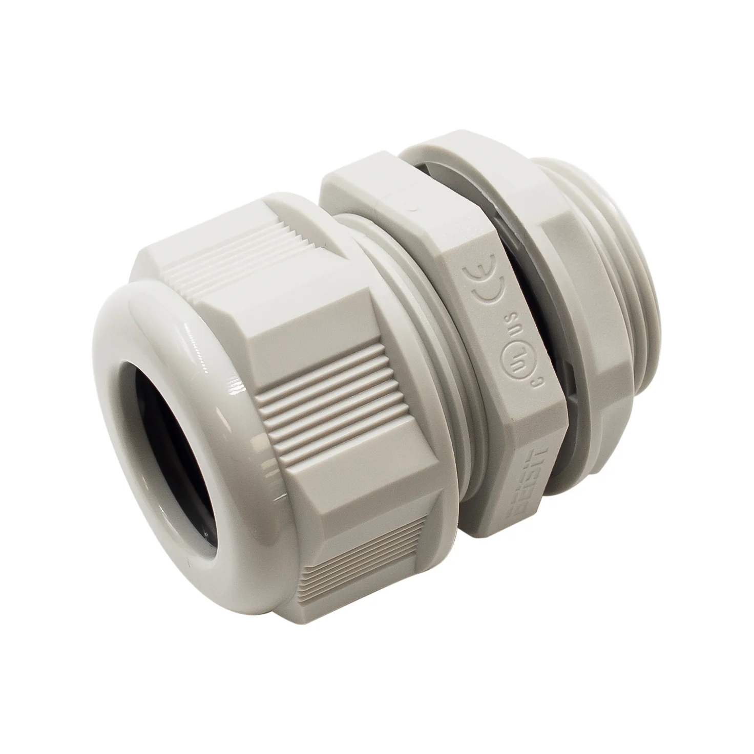 M2516XLGY - M25 x 1.5mm Metric Thread Nylon Cable Gland, Gray, Range: 3/8" to 5/8", XL Length, UL Listed, IP68, IP69K - 1 Piece - Image 2