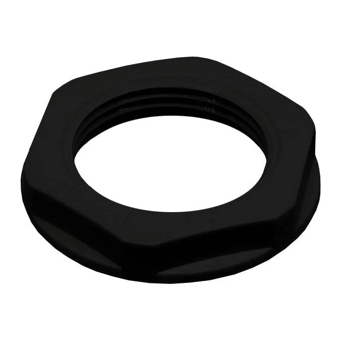 M25B-LN - M25 Thread Nylon Lock Nut for Metric Cable Glands, Black, UL Approved, 1 Piece