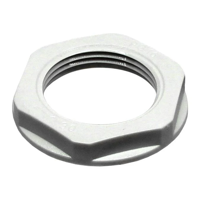 M25GY-LN - M25 Thread Nylon Lock Nut for Metric Cable Glands, Gray, UL Approved, 1 Piece