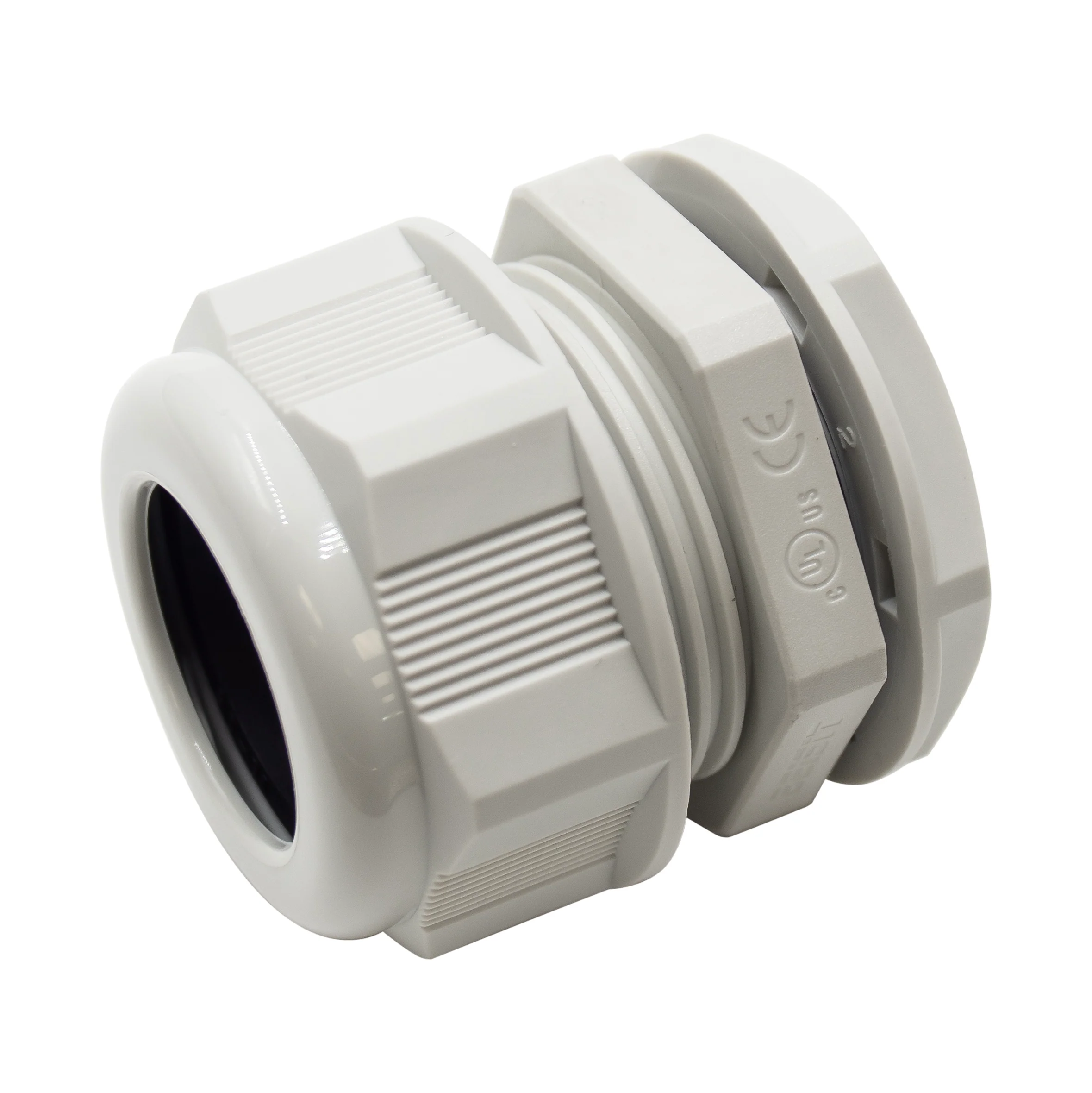 M3225GY - M32 x 1.5mm Metric Thread Nylon Cable Gland, Gray, Range: 11/16" to 1", UL Listed, IP68, IP69K - 1 Piece - Image 2