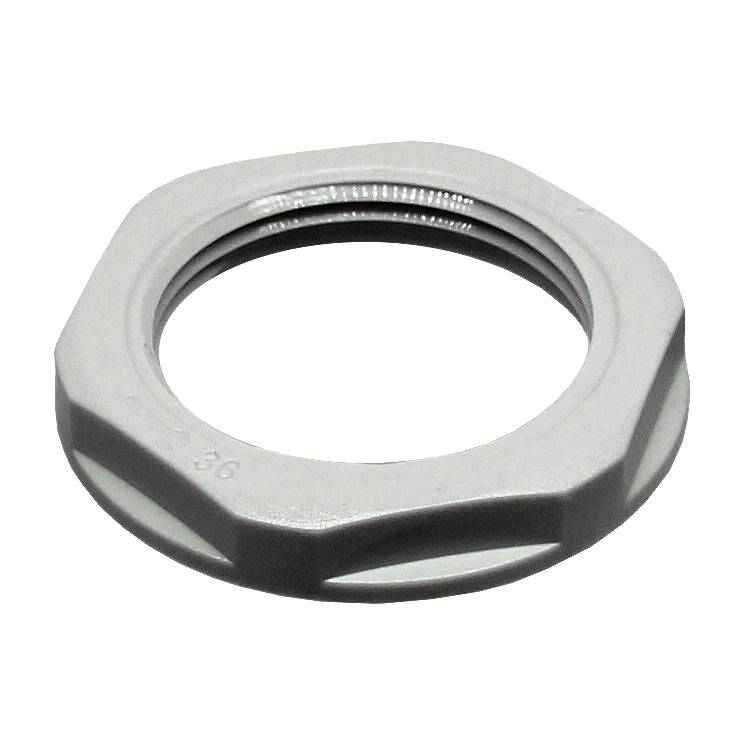 M40GY-LN - M40 Thread Nylon Lock Nut for Metric Cable Glands, Gray, UL Approved, 1 Piece
