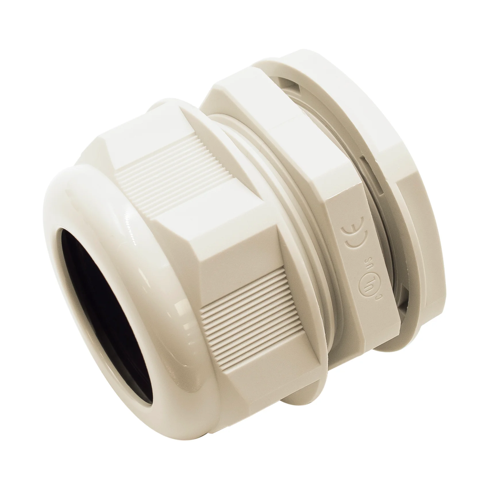 M5038BG - M50 x 1.5mm Metric Thread Nylon Cable Gland, Beige, Range: 1-1/4" to 1-1/2", UL Listed, IP68, IP69K - 1 Piece - Image 2