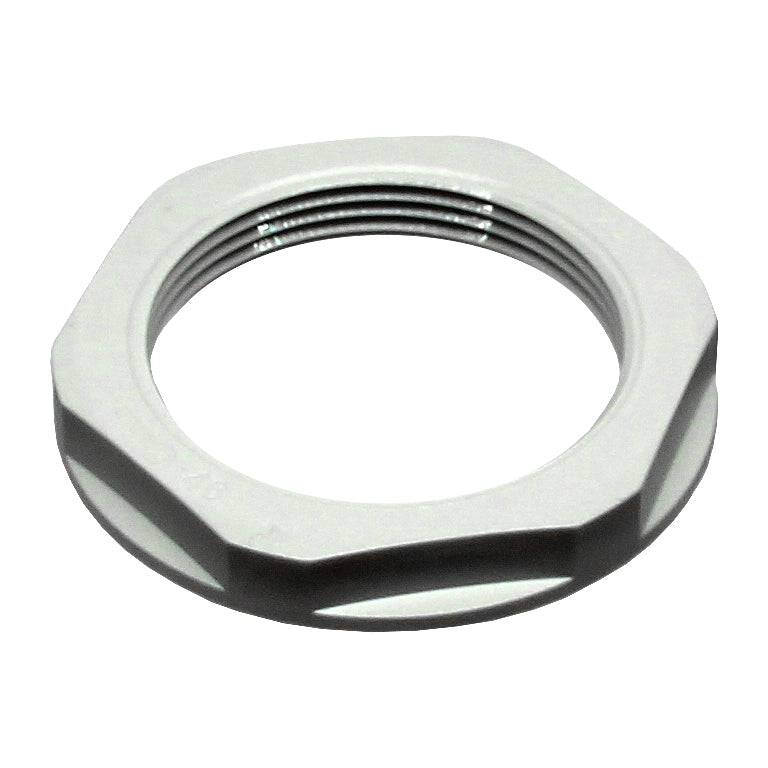 M50GY-LN - M50 Thread Nylon Lock Nut for Metric Cable Glands, Gray, UL Approved, 1 Piece