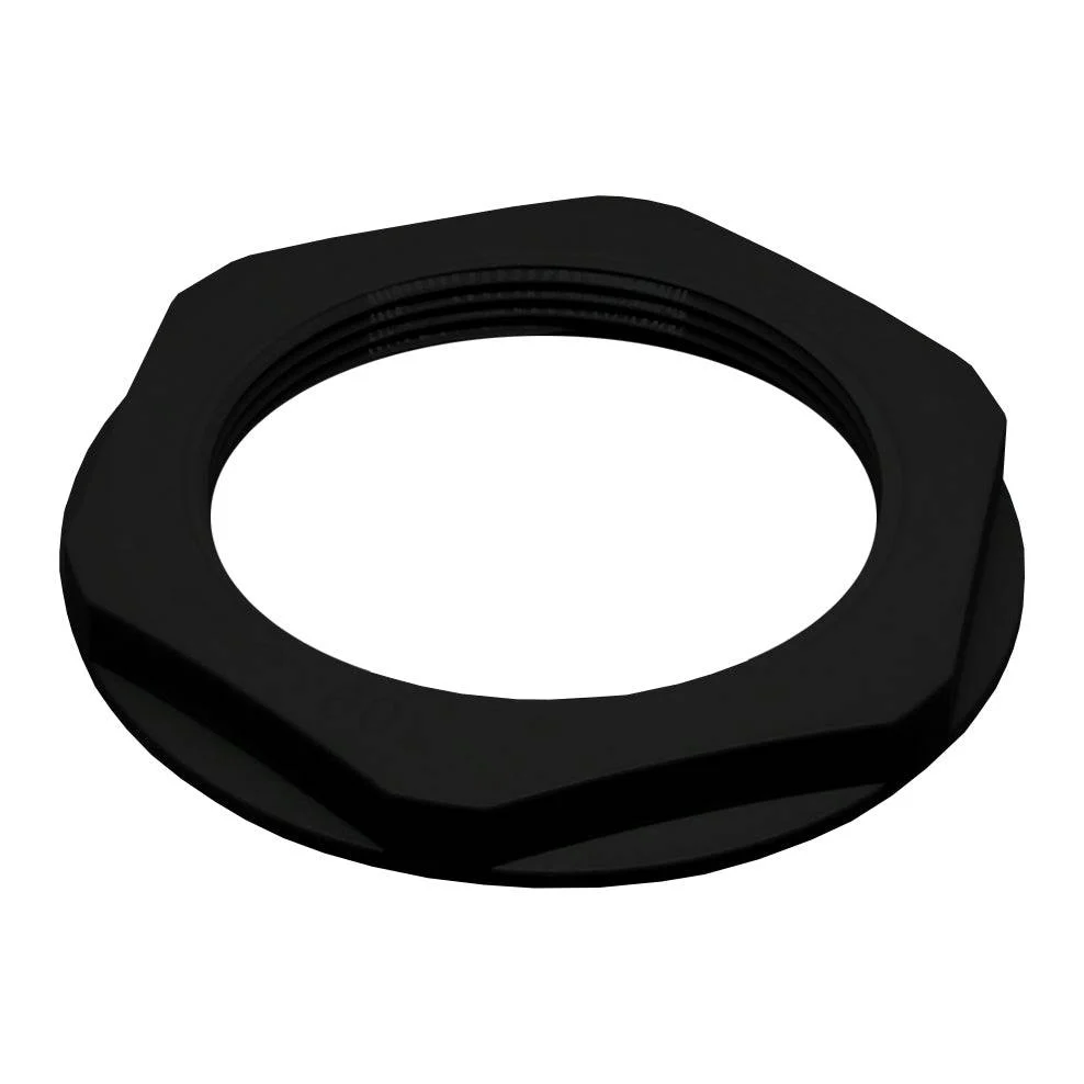 M63B-LN - M63 Thread Nylon Lock Nut for Metric Cable Glands, Black, UL Approved, 1 Piece