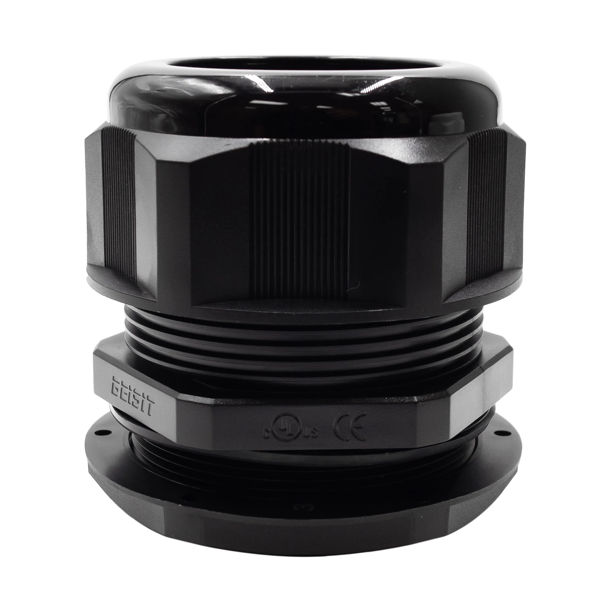 M7556B - M75 x 2mm Metric Thread Nylon Cable Gland, Black, Range: 1-7/8" to 2-3/16", UL Recognized, IP68, 1 Piece - Image 3