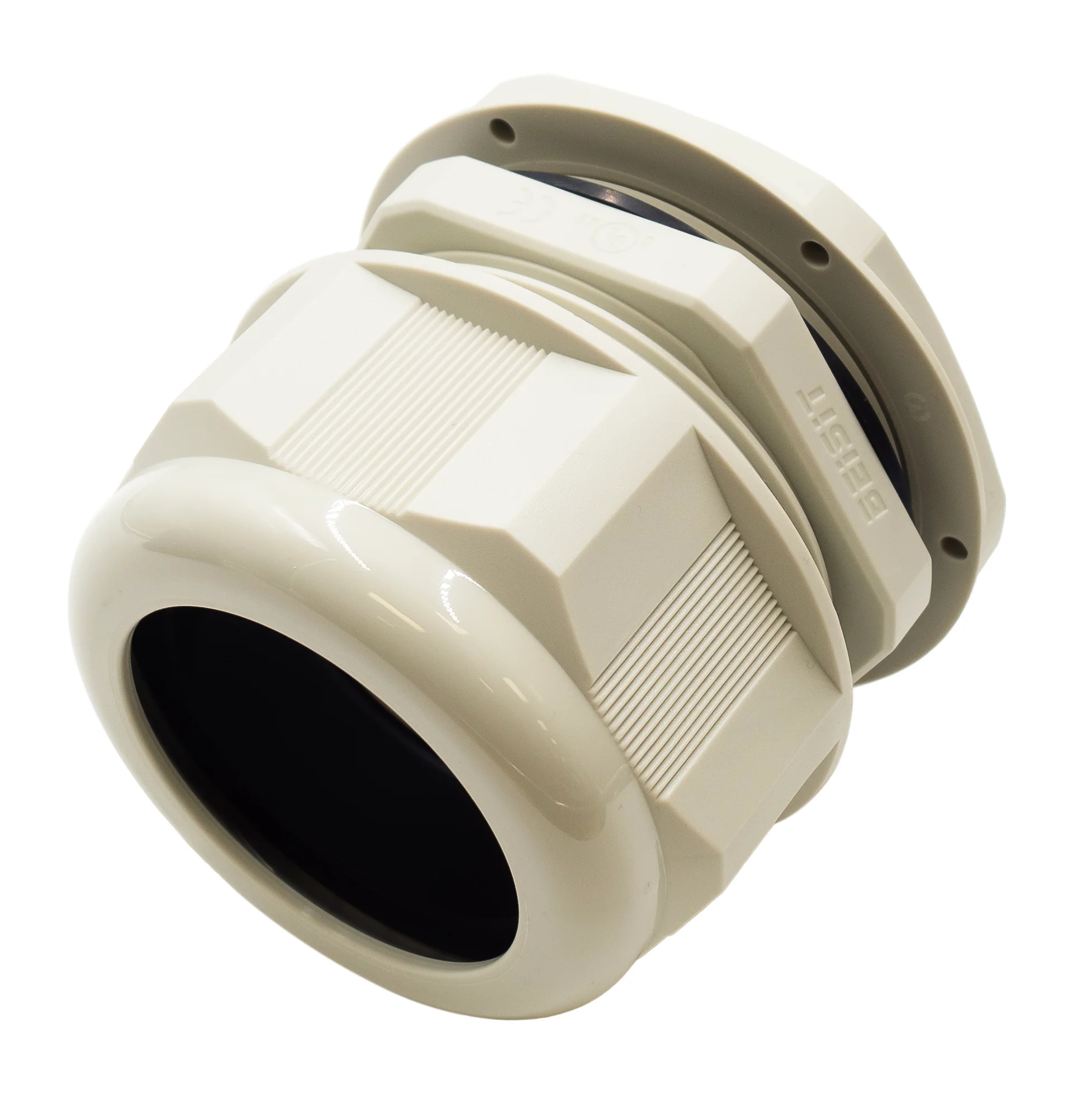 M7556BG - M75 x 2mm Metric Thread Nylon Cable Gland, Beige, Range: 1-7/8" to 2-3/16", UL Recognized, IP68 - Image 2