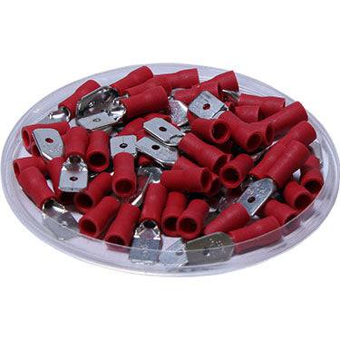 MDD1-110(5) - MALE - 22-16AWG Double Crimp Quick Disconnects - Vinyl