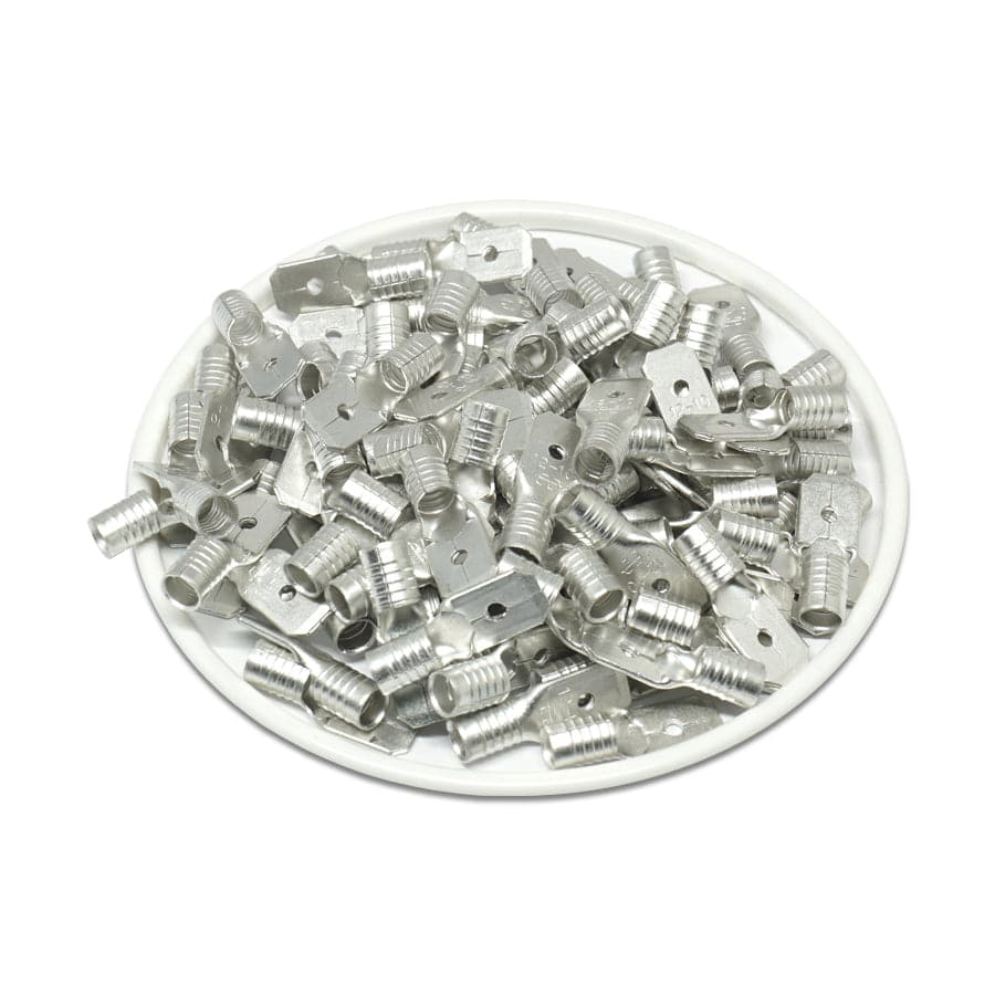 MDN5-250 - 12 to 10 AWG Non Insulated Male Quick Disconnects, NEMA Tab: .250", 100 Pieces