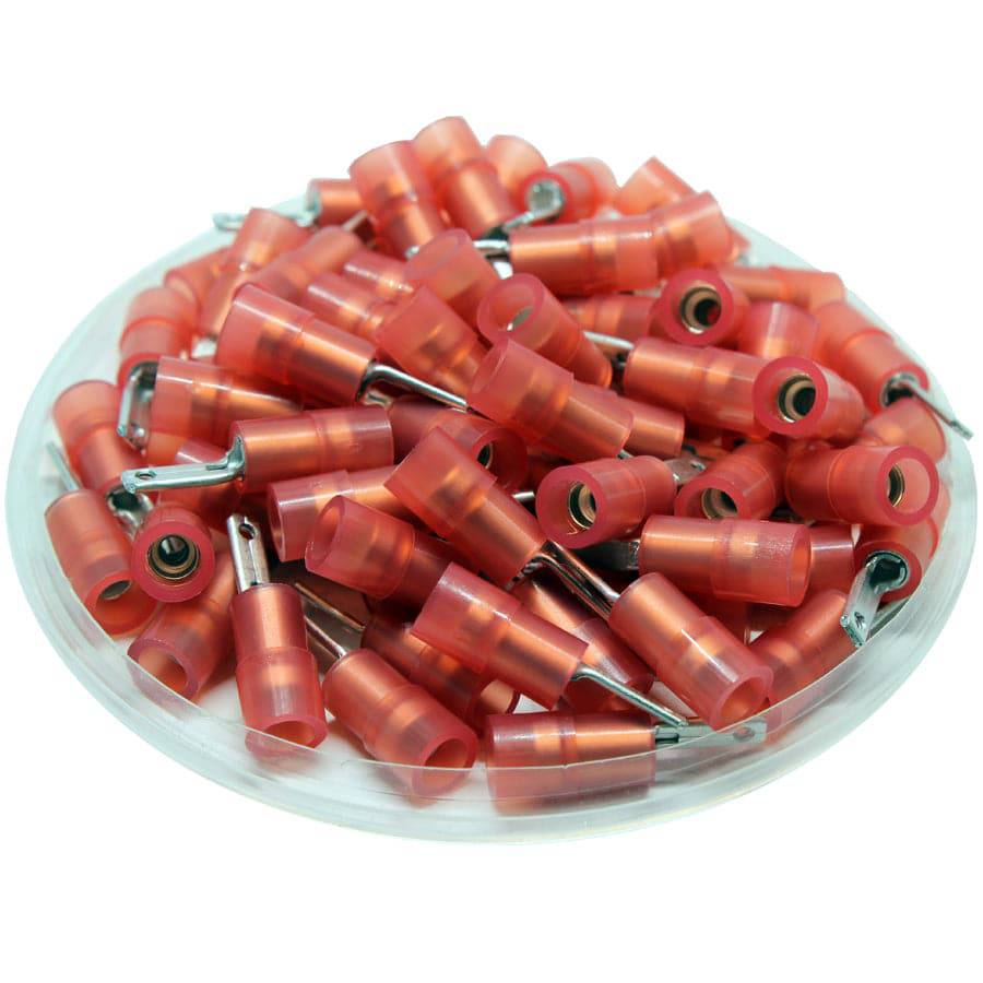 MDNYD1-110(8) - Nylon Insulated Male Quick Disconnect - Double Crimp - 22-16 AWG