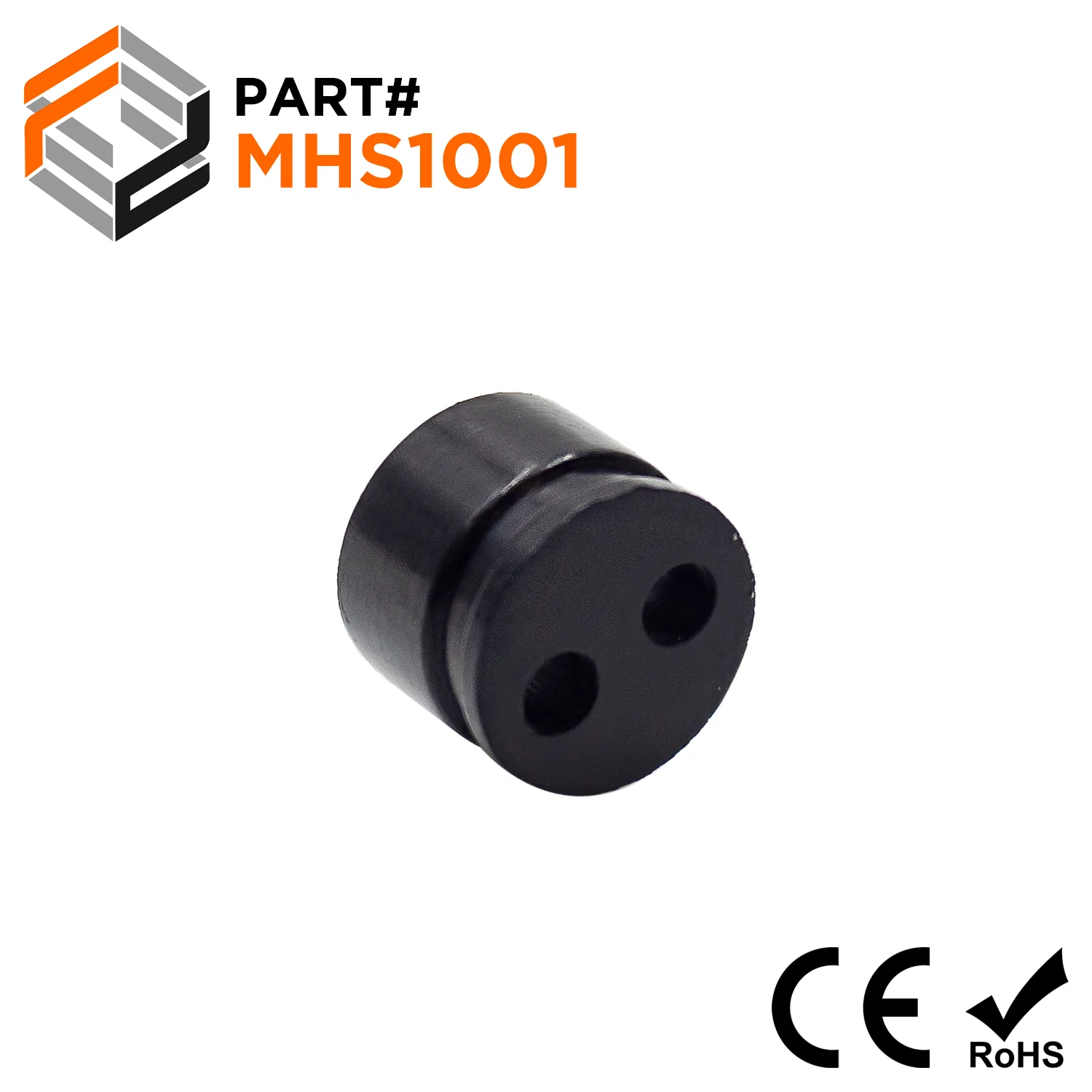 MHS1001 - Cable Gland Multi Hole Seals, Sizes: NPT 1/4", PG7, M12, 2-Hole x 2.5mm, IP68, 1 Piece