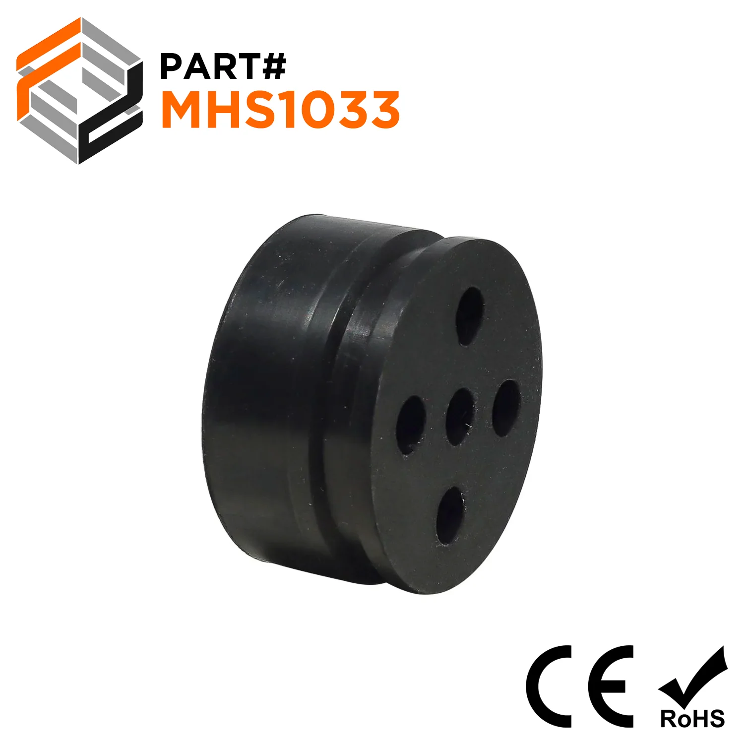 MHS1033 - Cable Gland Multi Hole Seals, Sizes: NPT3/4", PG21, M25, 5-Hole x 4mm, IP68, 1 Piece