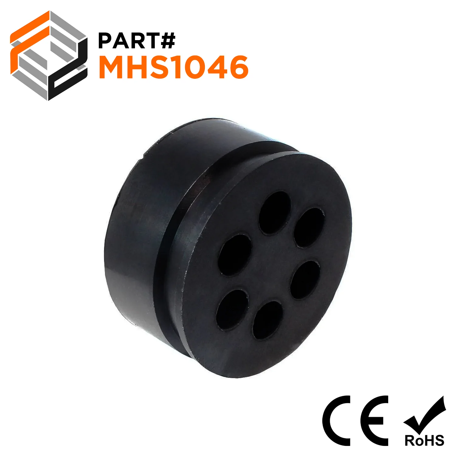 Multiple Hole Cable Gland Seals, Sizes: NPT1-1/4", PG29, M32, 6-Hole x 6mm, IP68 - MHS1046
