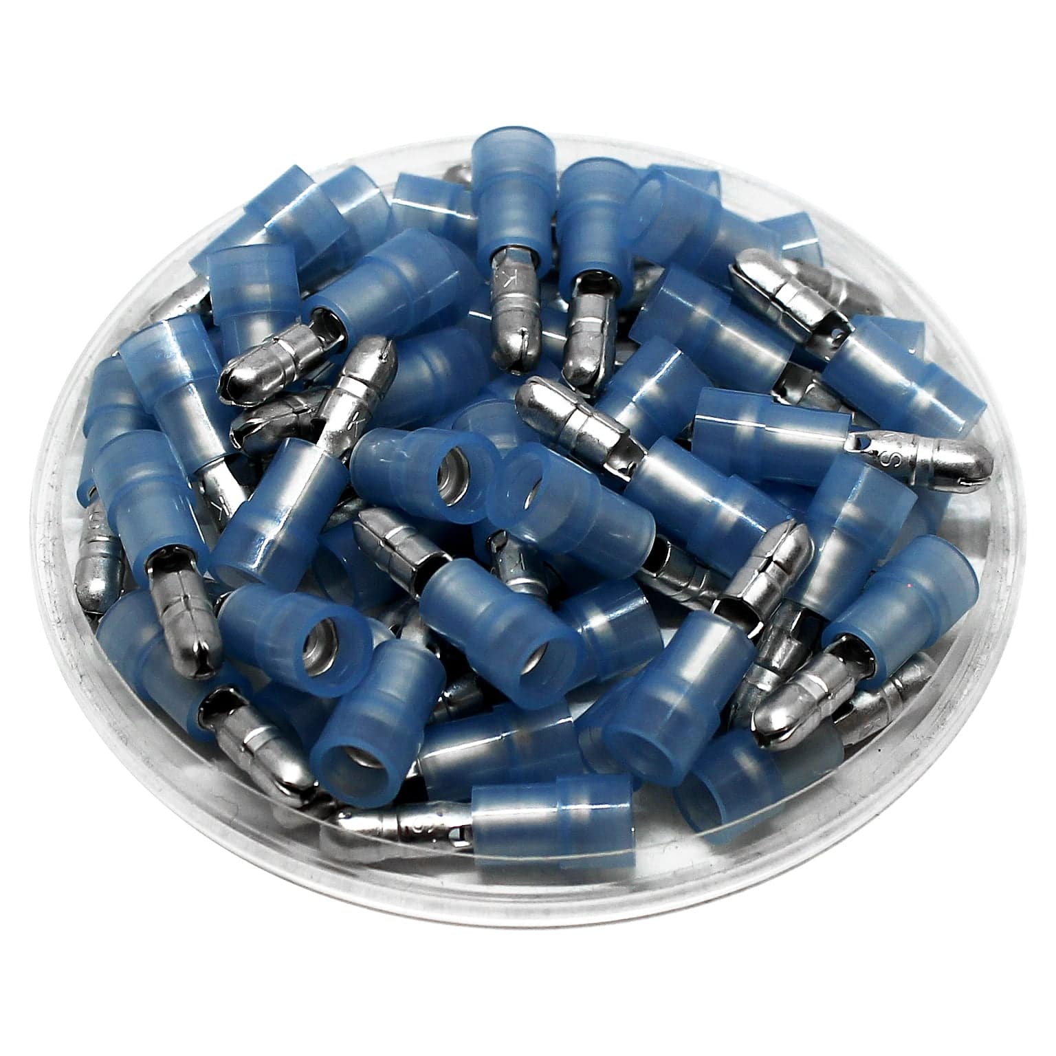MPNY2-156 - 16 to 14 AWG Nylon Insulated Male Bullet Connectors, 100 Pieces