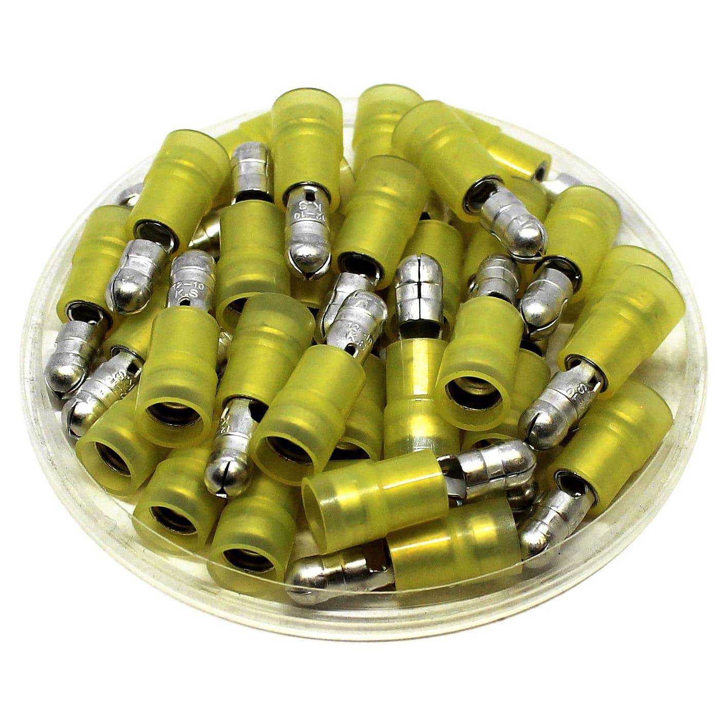 MPNY5-195 - 12 to 10 AWG Nylon Insulated Male Bullet Connectors, 100 Pieces