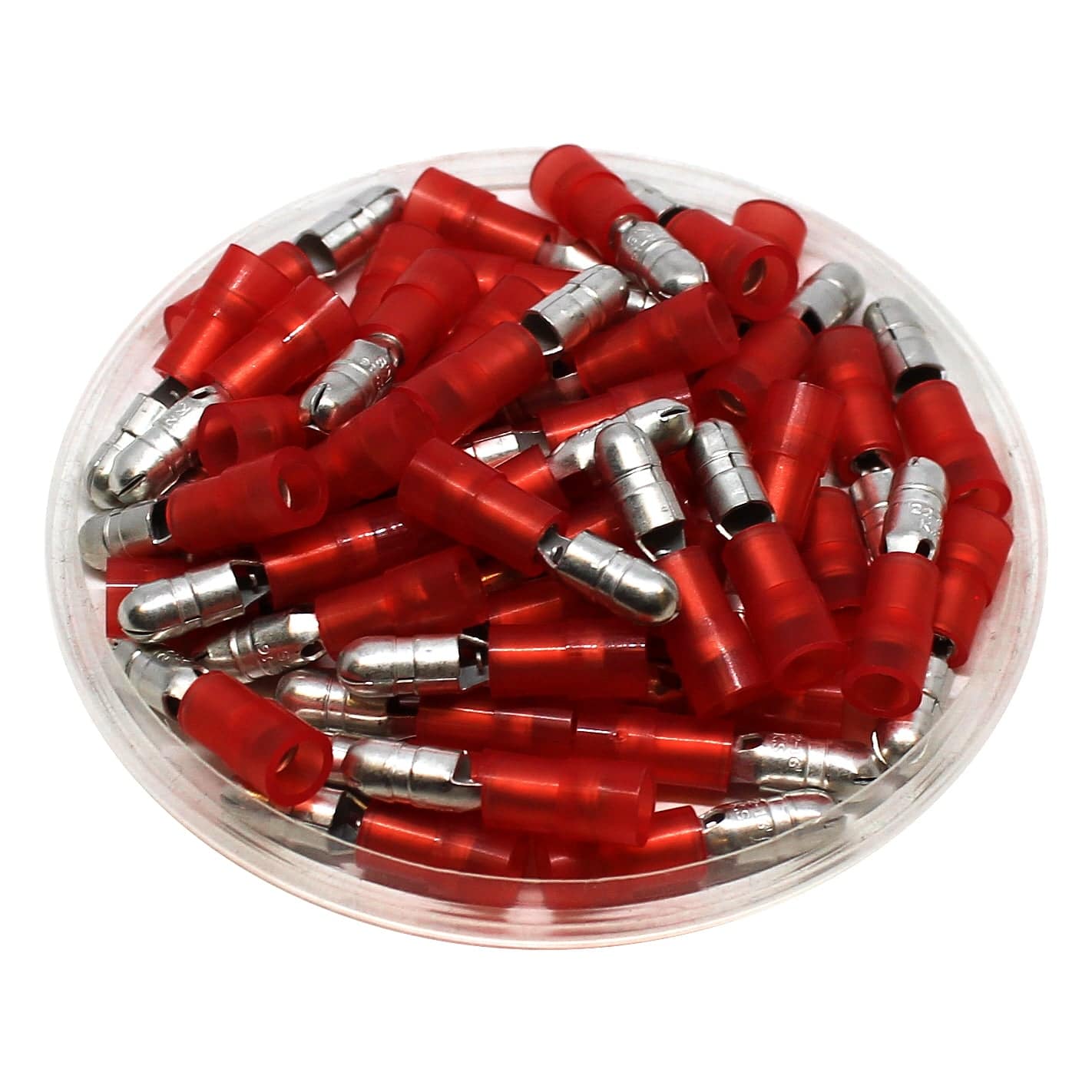 MPNYDL1-180 - Nylon Insulated Male Double Crimp Bullet Connectors - 22-16 AWG