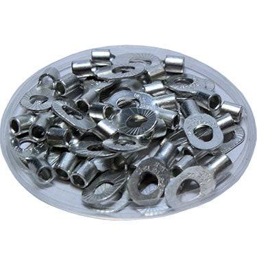 MSRNB5-3753 - 12 to 10 AWG Non Insulated Multi-Stud Ring Terminals, Stud Sizes: #6, #8, #10, 50 Pieces