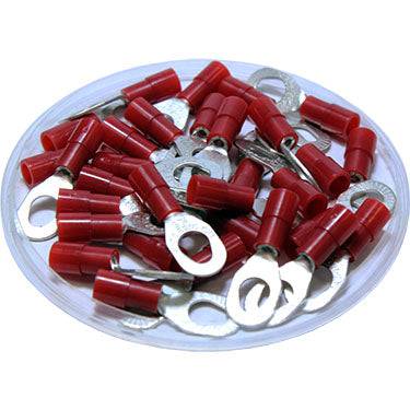 MSRNYB1-3753 - 22 to 16 AWG Nylon Insulated Multi-Stud Ring Terminals, Stud Sizes: #6, #8, #10, 100 Pieces