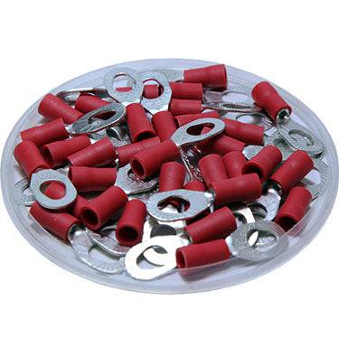 MSRVB1-3753 - 22 to 16 AWG PVC Vinyl Insulated Multi-Stud Ring Terminals, Stud Sizes: #6, #8, #10, 100 Pieces