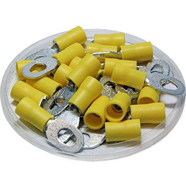 MSRVB5-3753 - 12 to 10 AWG PVC Vinyl Insulated Multi-Stud Ring Terminals, Stud Sizes: #6, #8, #10, 100 Pieces