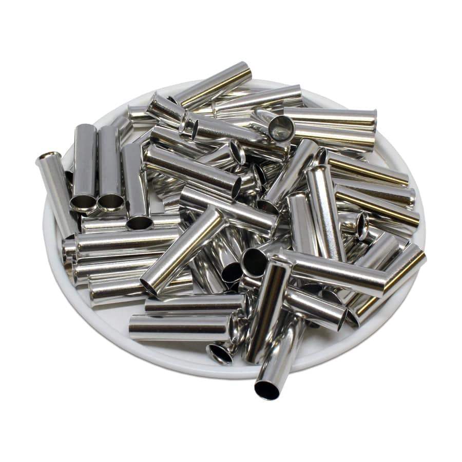N100020 - 8 AWG Non Insulated Wire Ferrules, 20mm Pin, UL Recognized, 250 Pieces