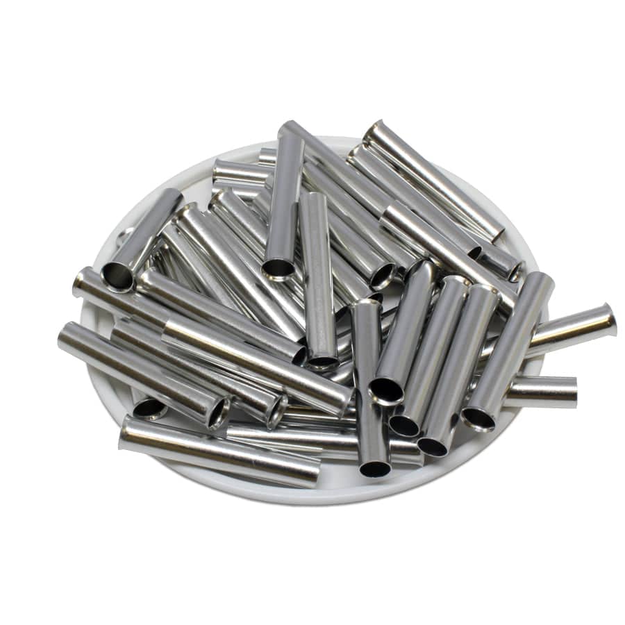 N100030 - 8 AWG Non Insulated Wire Ferrules, 30mm Pin, 250 Pieces