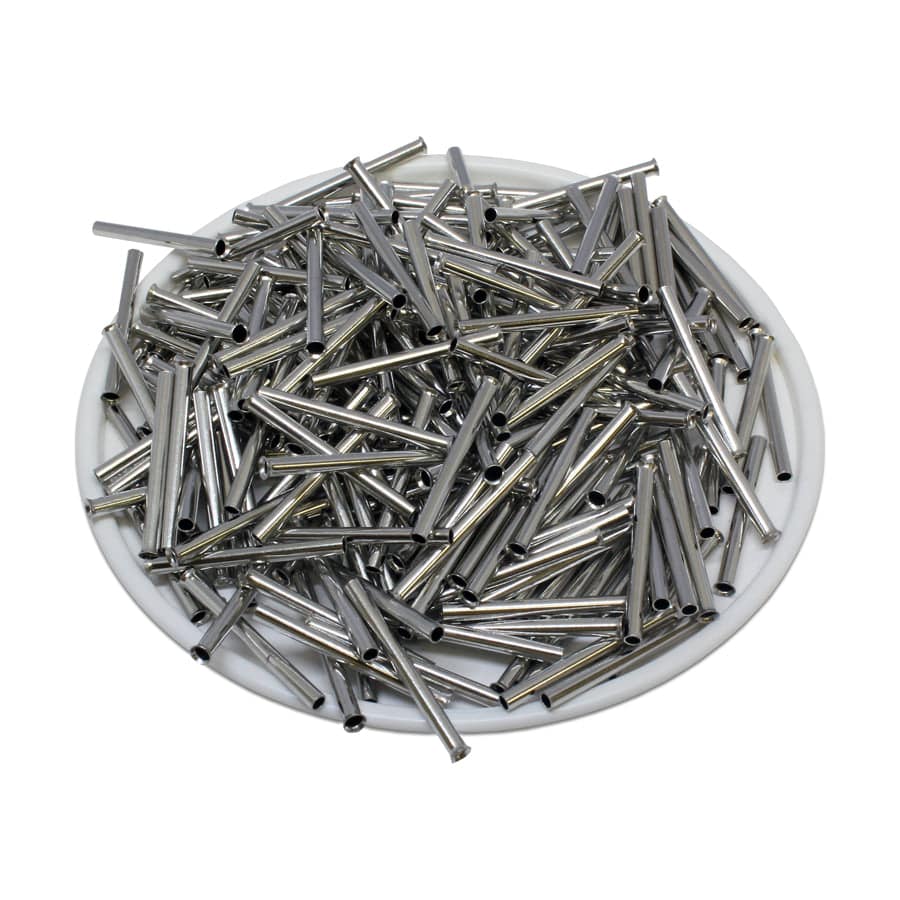 N10020 - 18AWG Non Insulated Wire Ferrules, 20mm Pin, UL Recognized, 1000 Pieces