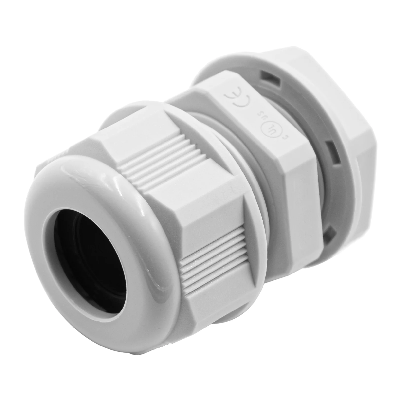 N12712GY - 1/2" NPT Thread Nylon Cable Gland, Gray, Range: 1/4" to 1/2", UL Listed, IP68, IP69K - 1 Piece - Image 2