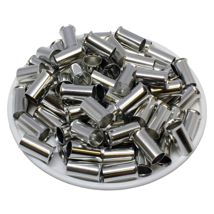 N160012 - 6 AWG Non Insulated Wire Ferrules, 12mm Pin, UL Recognized, 250 Pieces