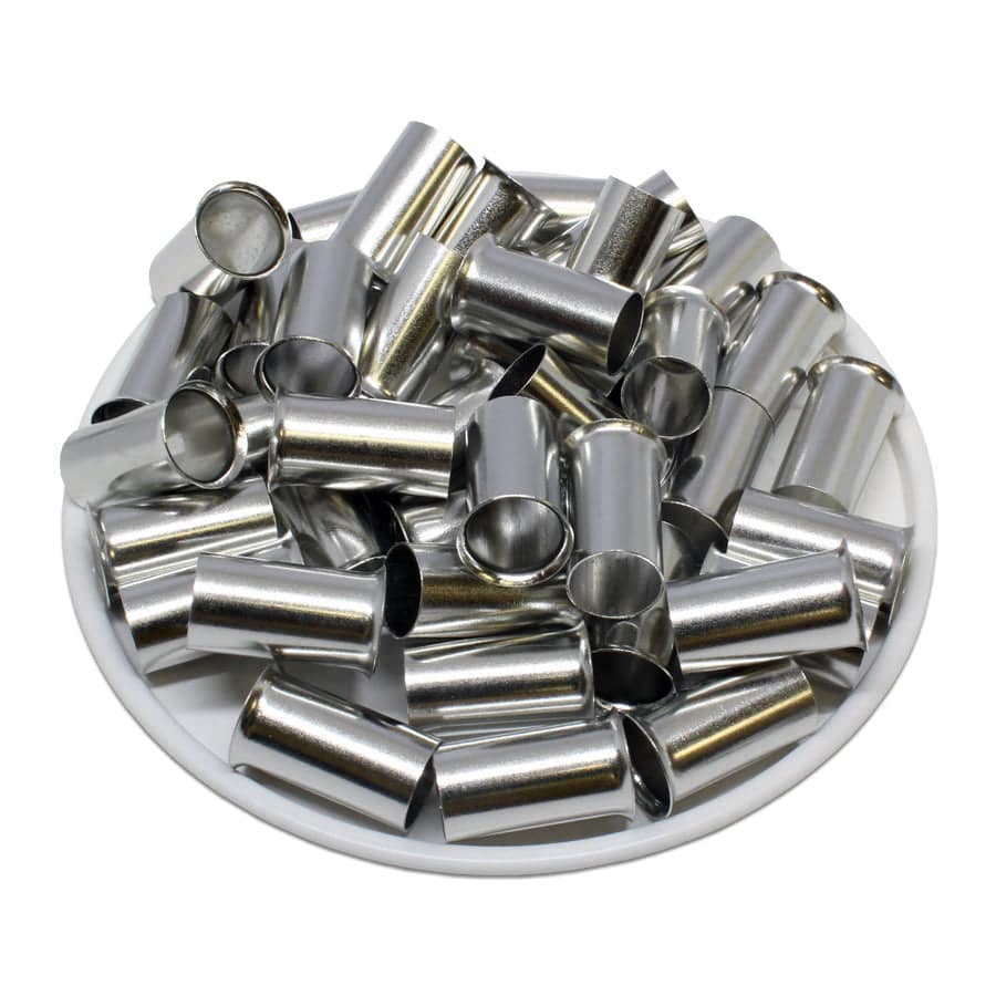 N250015 - 4 AWG Non Insulated Wire Ferrules, 15mm Pin, UL Recognized, 100 Pieces