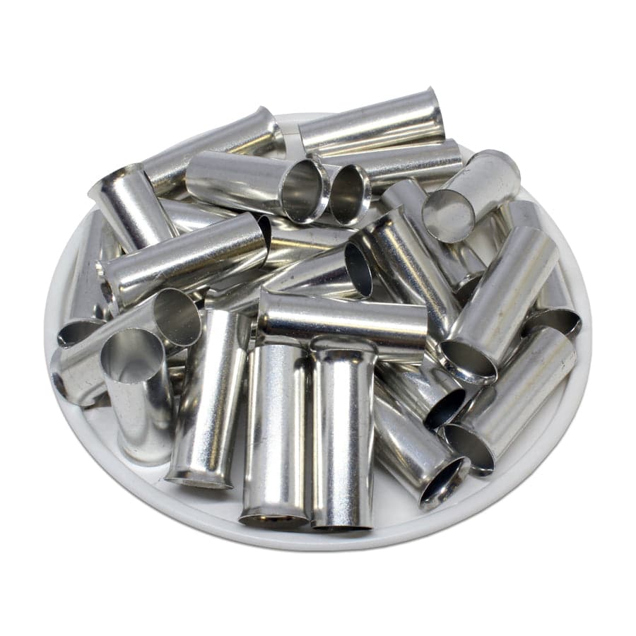 N250022 - 4 AWG Non Insulated Wire Ferrules, 22mm Pin, UL Recognized, 100 Pieces