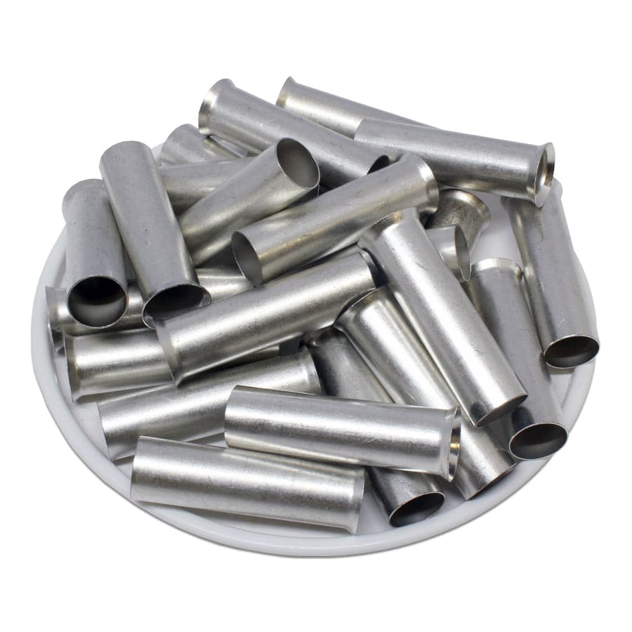 N250028 - 4 AWG Non Insulated Wire Ferrules, 28mm Pin, 100 Pieces
