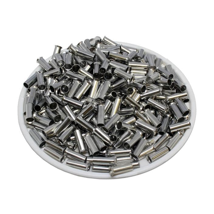 N25010 - 14AWG Non Insulated Wire Ferrules, 10mm Pin, UL Recognized, 1000 Pieces