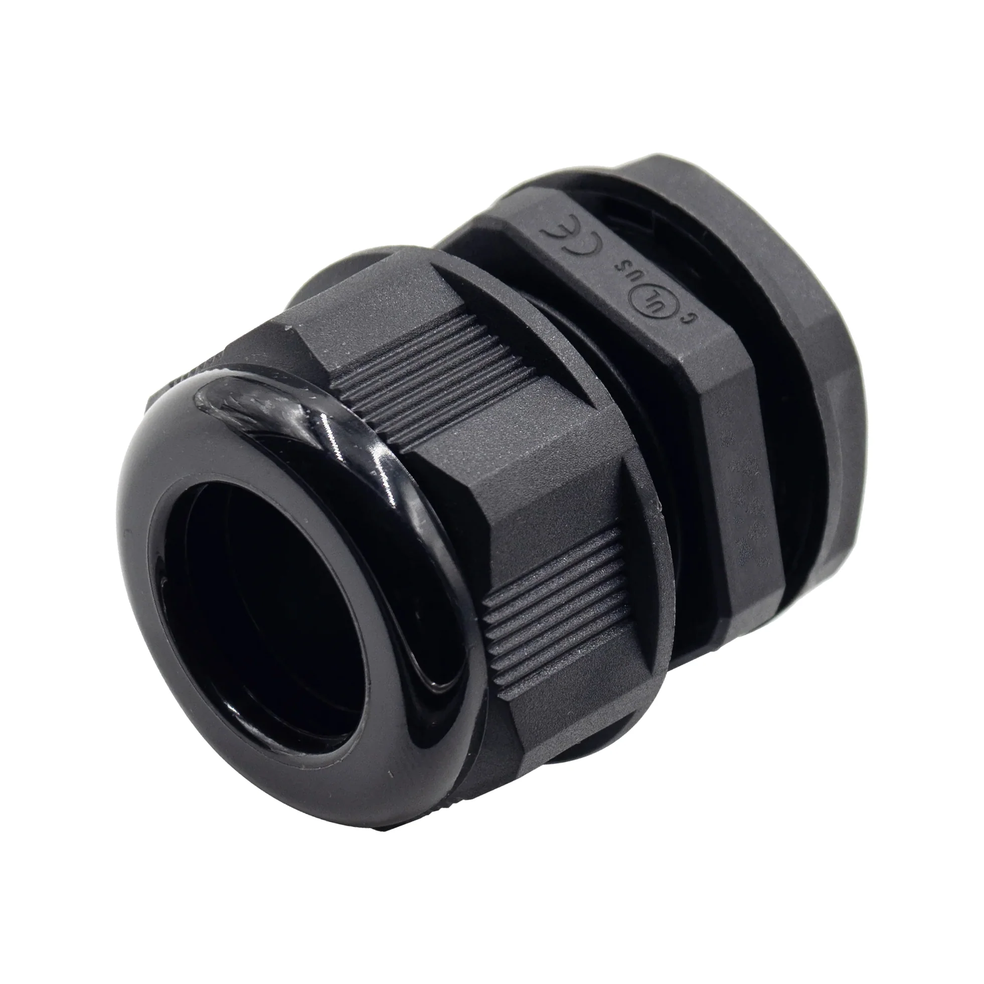 N3416B - 3/4" NPT Thread Nylon Cable Gland, Black, Range: 3/8" to 5/8", UL Listed, IP68, IP69K - 1 Piece - Image 2