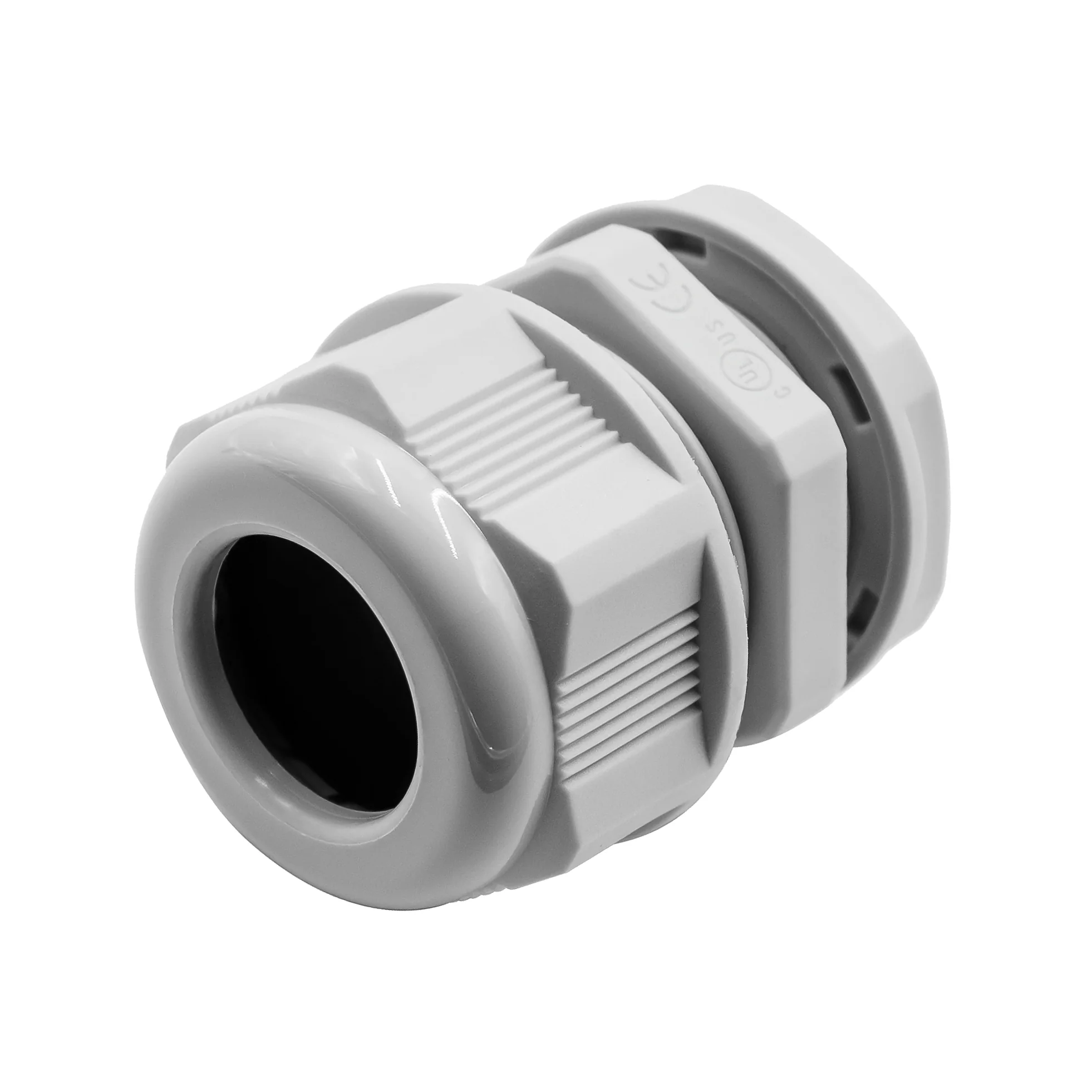 N3418GY - 3/4" NPT Thread Nylon Cable Gland, Gray, Range: 1/2" to 11/16", UL Listed, IP68, IP69K - 1 Piece - Image 2