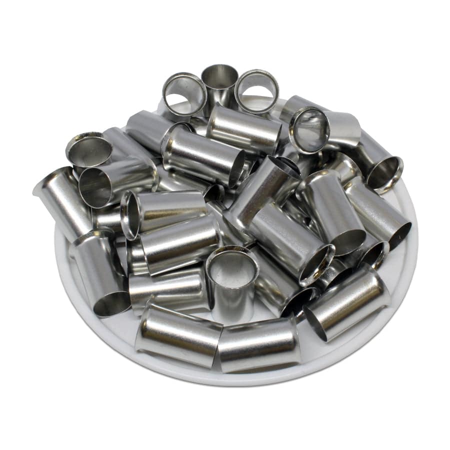 N350015 - 2 AWG Non Insulated Wire Ferrules, 15mm Pin, UL Recognized, 100 Pieces