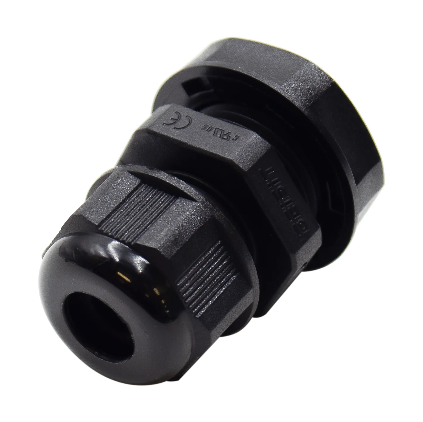 N3806B - 3/8" NPT Thread Nylon Cable Gland, Black, Range: 1/16" to 1/4", UL Listed, IP68, IP69K - 1 Piece - Image 2
