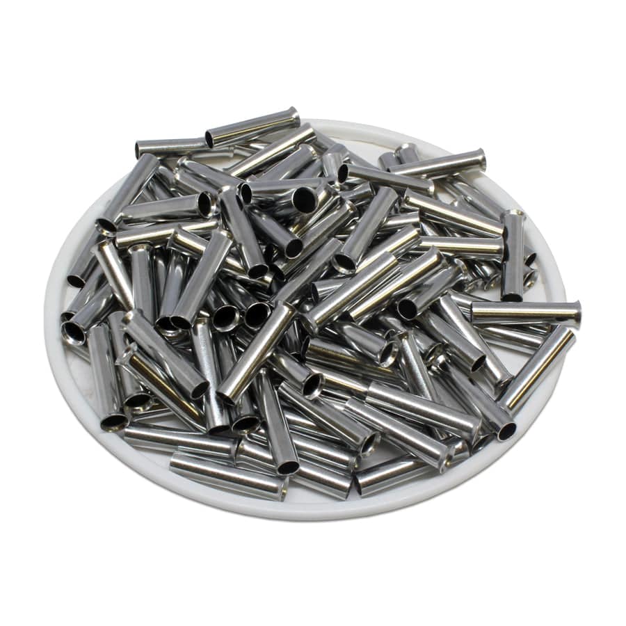 N40016 - 12 AWG Non Insulated Wire Ferrules, 16mm Pin, 1000 Pieces