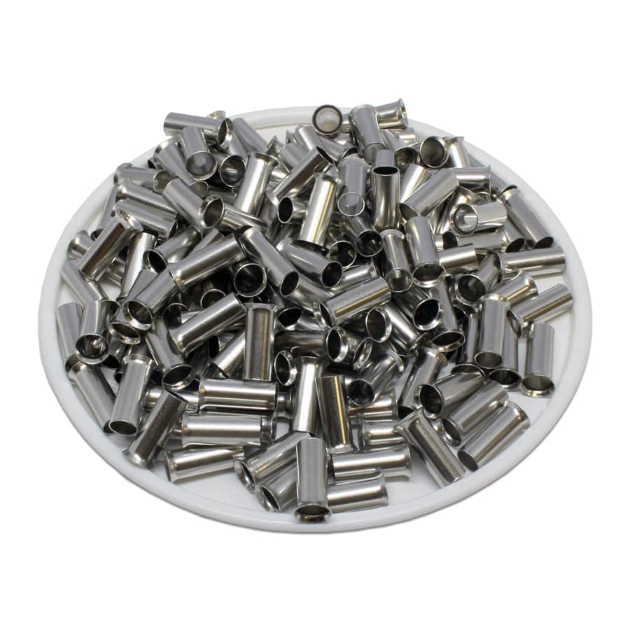 N60010 - 10 AWG Non Insulated Wire Ferrules, 10mm Pin, UL Recognized, 250 Pieces