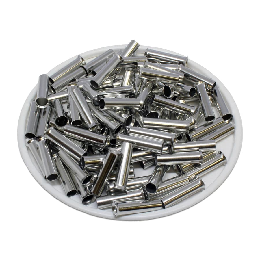 N60015 - 10 AWG Non Insulated Wire Ferrules, 15mm Pin, UL Recognized, 250 Pieces