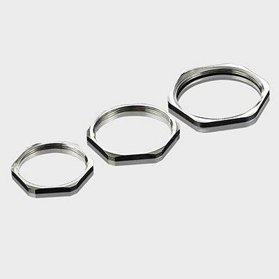 NPT Thread Nickel Plated Brass Lock Nut for 1/2" Cable Glands, UL Approved, 1 Piece - NPT12BR-LN